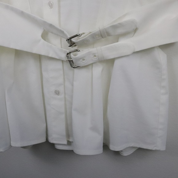 NWT Exquise Anthropologie The Tobie Pleated Blouse Double-Buckle Edition Large - Picture 5 of 11